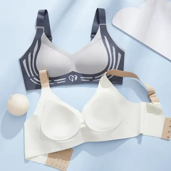 Back hook push-up bra with soft straps